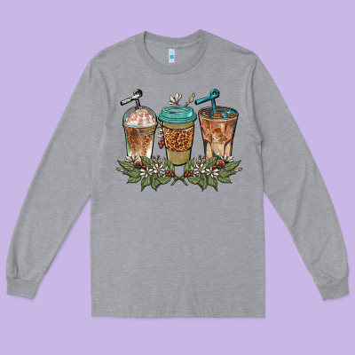 Western Coffees Long Sleeve Tee Designed By Barkaloodesign