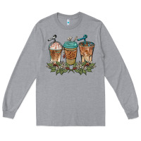Heather Grey western coffees Long Sleeve Tee - BarkalooDesign