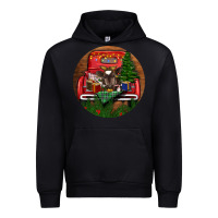 Black Baby Cow Christmas Urban Hoodie - RanaPortraitStore