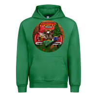 Emerald Baby Cow Christmas Urban Hoodie - RanaPortraitStore