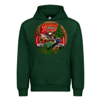 Forest Green Baby Cow Christmas Urban Hoodie - RanaPortraitStore