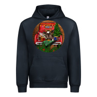 Navy Baby Cow Christmas Urban Hoodie - RanaPortraitStore