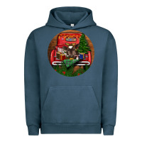 Pigment Midnight Navy Baby Cow Christmas Urban Hoodie - RanaPortraitStore