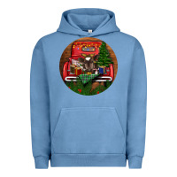 Pigment Pebble Blue Baby Cow Christmas Urban Hoodie - RanaPortraitStore