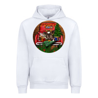 White Baby Cow Christmas Urban Hoodie - RanaPortraitStore