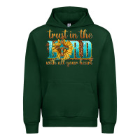 Forest Green trust in the lord with all your heart Urban Hoodie - texasbilliewilder