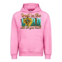 Fuchsia Pink trust in the lord with all your heart Urban Hoodie - texasbilliewilder