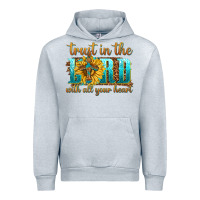 Heather Grey trust in the lord with all your heart Urban Hoodie - texasbilliewilder