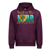 Mauve Wine trust in the lord with all your heart Urban Hoodie - texasbilliewilder