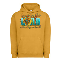 Pigment Peanut Butter trust in the lord with all your heart Urban Hoodie - texasbilliewilder