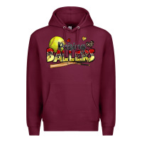 Burgundy raising ballers softball Premium Hoodie - Zillion Design Studio