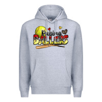 Heather Grey raising ballers softball Premium Hoodie - Zillion Design Studio