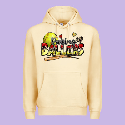 Raising Ballers Softball Premium Hoodie Designed By Zillion Design Studio