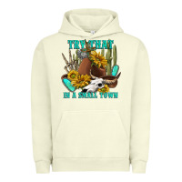 Pigment Pistachio try that in a small town Urban Hoodie - texasbilliewilder