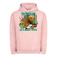 Pigment Salmon try that in a small town Urban Hoodie - texasbilliewilder