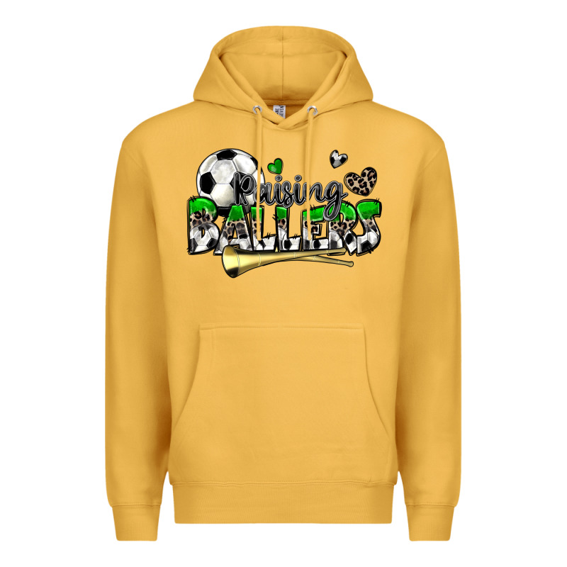 Raising Ballers Soccer Premium Hoodie by Zillion Design Studio | Teevron