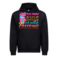 Black too many kids not enough caffeine Urban Hoodie - Zillion Design Studio