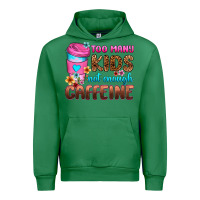Emerald too many kids not enough caffeine Urban Hoodie - Zillion Design Studio