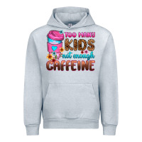 Heather Grey too many kids not enough caffeine Urban Hoodie - Zillion Design Studio