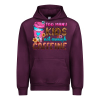 Mauve Wine too many kids not enough caffeine Urban Hoodie - Zillion Design Studio