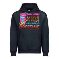 Navy too many kids not enough caffeine Urban Hoodie - Zillion Design Studio