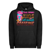 Pigment Black too many kids not enough caffeine Urban Hoodie - Zillion Design Studio