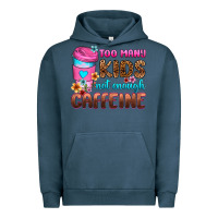 Pigment Midnight Navy too many kids not enough caffeine Urban Hoodie - Zillion Design Studio