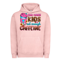 Pigment Salmon too many kids not enough caffeine Urban Hoodie - Zillion Design Studio
