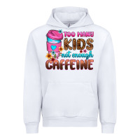 White too many kids not enough caffeine Urban Hoodie - Zillion Design Studio