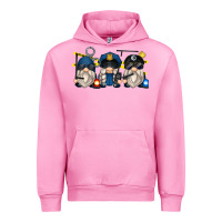 Fuchsia Pink police gnomes Urban Hoodie - Zillion Design Studio