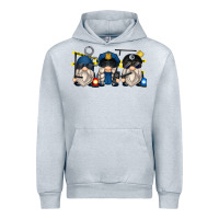 Heather Grey police gnomes Urban Hoodie - Zillion Design Studio