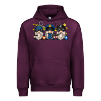 Mauve Wine police gnomes Urban Hoodie - Zillion Design Studio