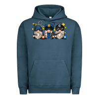 Pigment Midnight Navy police gnomes Urban Hoodie - Zillion Design Studio