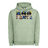 Pigment Oil Green police gnomes Urban Hoodie - Zillion Design Studio