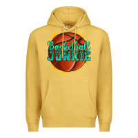 Antique Gold basketball junkie Premium Hoodie - texasbilliewilder