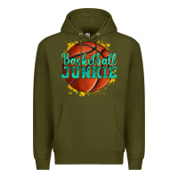 Army Green basketball junkie Premium Hoodie - texasbilliewilder