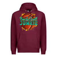 Burgundy basketball junkie Premium Hoodie - texasbilliewilder