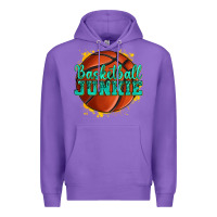 Purple basketball junkie Premium Hoodie - texasbilliewilder