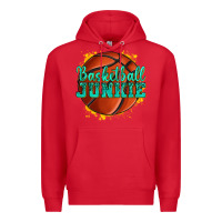 Red basketball junkie Premium Hoodie - texasbilliewilder