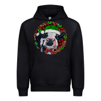 Black Baby Cow Christmas Urban Hoodie - RanaPortraitStore