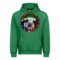 Emerald Baby Cow Christmas Urban Hoodie - RanaPortraitStore