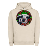 Pigment French Oak Baby Cow Christmas Urban Hoodie - RanaPortraitStore