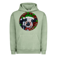 Pigment Oil Green Baby Cow Christmas Urban Hoodie - RanaPortraitStore