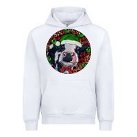 White Baby Cow Christmas Urban Hoodie - RanaPortraitStore