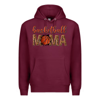 Burgundy basketball mama Premium Hoodie - texasbilliewilder