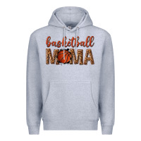 Heather Grey basketball mama Premium Hoodie - texasbilliewilder