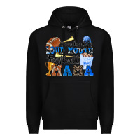 Black somebody's loud mouth football mama Premium Hoodie - Zillion Design Studio