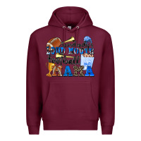Burgundy somebody's loud mouth football mama Premium Hoodie - Zillion Design Studio