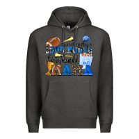 Charcoal Heather somebody's loud mouth football mama Premium Hoodie - Zillion Design Studio