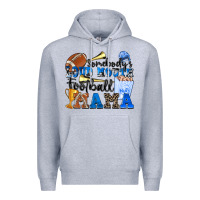 Heather Grey somebody's loud mouth football mama Premium Hoodie - Zillion Design Studio